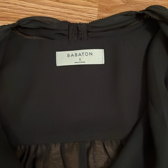 Babaton “Jax” black sheer blouse size small - Picture 3 of 6